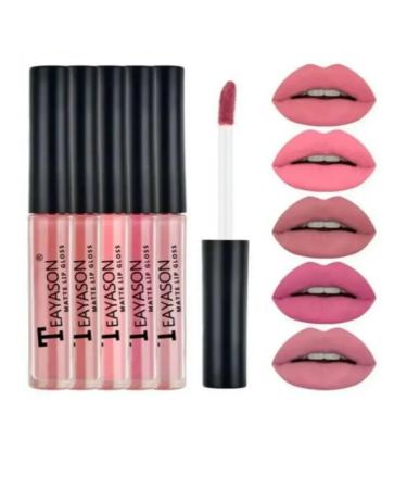 pomade Set of liquid lipsticks for lips 5 tones pink - Buy Online on GoSupps.com