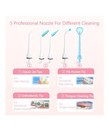 YUNCHi Electric Oral Irrigator with 5 Nozzles 320ml 3 Cleaning Modes Black - Buy Online on GoSupps.com