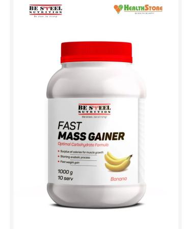 Be Steel Nutrition Fast Mass Gainer 1 kg (banana) Gainer for a mass gain