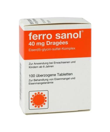 Iron Ferro Sanol 40 Mg 100 Uberzogene Tabletten
