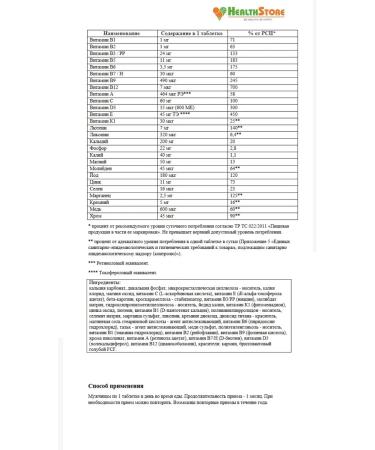 HealthStore Vita Man Sport 90 Tablets Vitamins for men - Buy Online on GoSupps.com