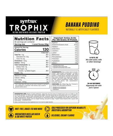 SYNTRAX Multicomponent protein Trophix 2270 g banana pudding - Buy Online on GoSupps.com
