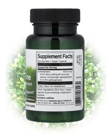 Swanson Sulforafan from Broccoli sprouts 400 mkg 60 capsules - Buy Online on GoSupps.com