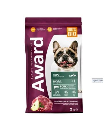 AWARD Hypoallergenic food for dogs of all pork rocks 2kg