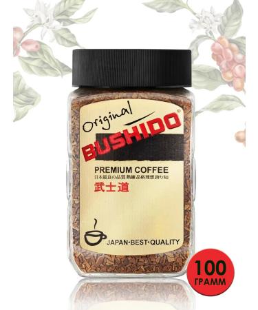 Soluble Bushido Original coffee 100 g Gift - Buy Online on GoSupps.com