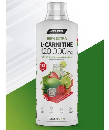 Atlecs L carnitine liquid for weight loss strawberries-Mochito 1l - Buy Online on GoSupps.com