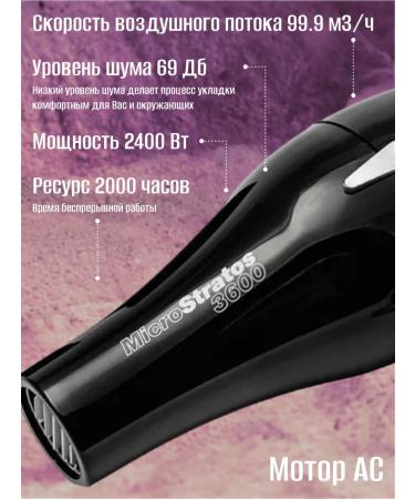 ETI Hair hair dryer 2400W Micro Stratos 3600 - Buy Online on GoSupps.com