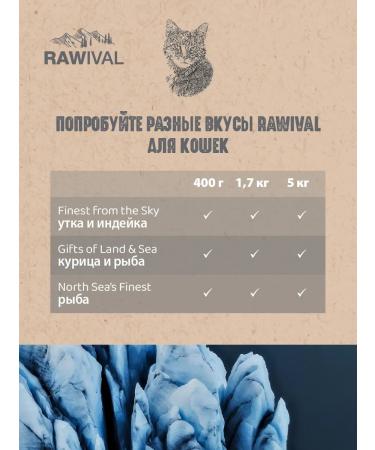 Rawival Dry food for cats salmon and herring 0.4 kg - Buy Online on GoSupps.com
