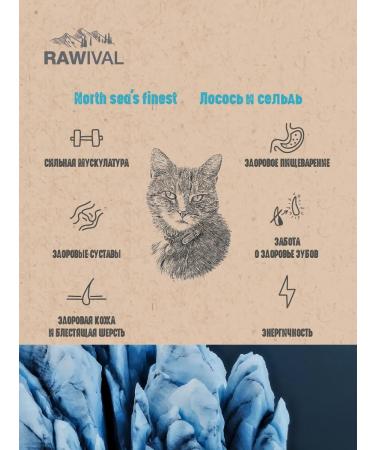 Rawival Dry food for cats salmon and herring 0.4 kg - Buy Online on GoSupps.com