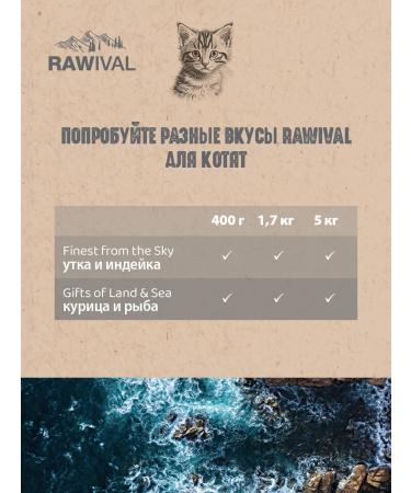 Rawival Dry food for kittens chicken and fish 400 grams - Buy Online on GoSupps.com
