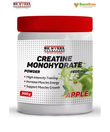 Be Steel Nutrition Creatine monohydrate powder Creatine 300g (apple)
