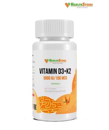 HealthStore Vitamin D3 5000 IU + K2 100mkg 60 Vitamin D3 K2 K2 vitamin