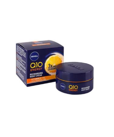 NIVEA Night Facial Cream "Energy Q10 RECHARGIN" 50 ml - Buy Online on GoSupps.com