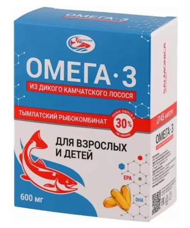 Tymlatsky fish processing plant Omega-3 from wild Kamchatka salmon 600 mg 45pcs