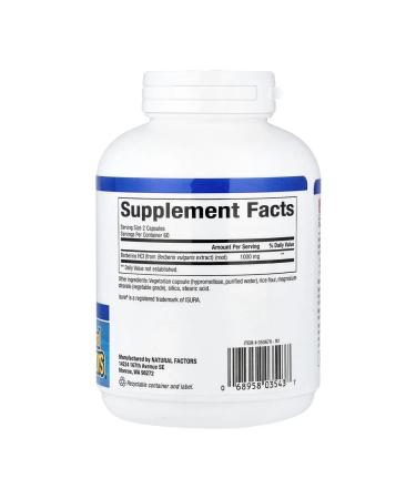 Natural Factors Wellbetx Berberine Berberine 500 mg - Buy Online on GoSupps.com