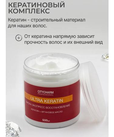 CITYCHARM PROFESSIONAL Restoring mask with keratin and argan oil - Buy Online on GoSupps.com