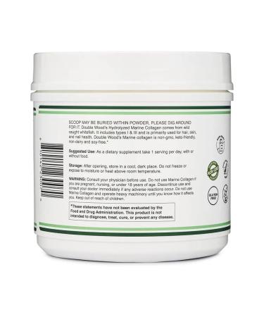 Double Wood Supplements Marine Collagen Peptides 456 Gr Sea Collagen - Buy Online on GoSupps.com