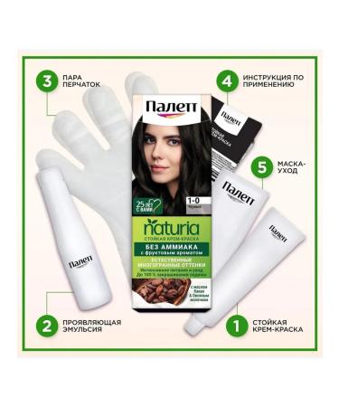 Palette Persistent paint Naturia 1-0 black 110 ml - Buy Online on GoSupps.com