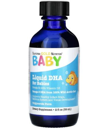 California Gold Nutrition Liquid Dha for Babies 59 ML (liquid omega for children) - Buy Online on GoSupps.com