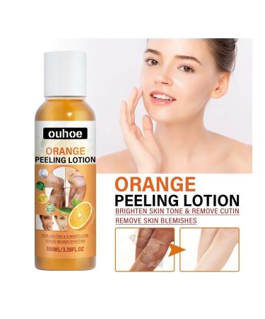 Exfoliating and lightening lotion with orange crust