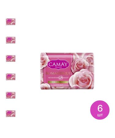 Camay Romantique firm soap with rose -rose 6 pcs