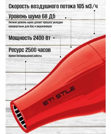 ETI Hair hair dryer Women's Professional Powerful 2400 W - Buy Online on GoSupps.com