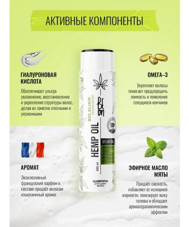 BEON HEMP Oil Hair with Hyaluron 400 ml - Buy Online on GoSupps.com