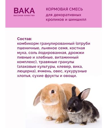 waka Feed for chinchillas and decorative rabbits VK 500g - Buy Online on GoSupps.com