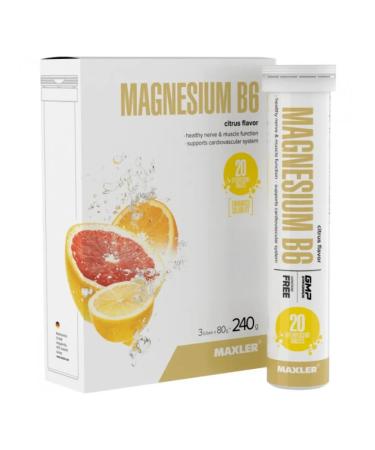 maxler Magnesium Magnesium B6 3 x 20 spiked tablets citrus - Buy Online on GoSupps.com