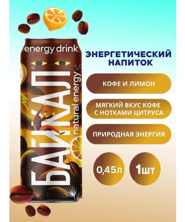 Chernogolovka Energy drink Baikal Natural Energy Coffee Lemon 1pc