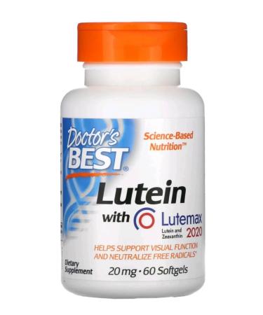 Doctor's Best Luthein with Zeaksantin 20 mg 60 soft tablets