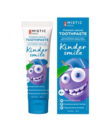 MYSTIC Children's toothpaste Kinder Smil with a taste of plum 60 g - Buy Online on GoSupps.com