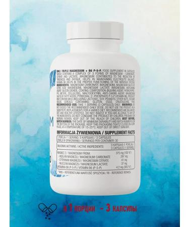 OstroVit Triple magnesium + b6 p-5-p - Buy Online on GoSupps.com