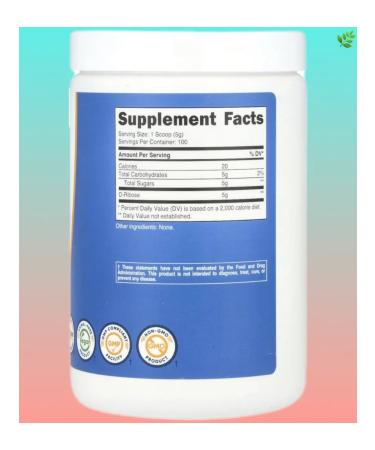 Nutricost D Ribose without additives 500 g - Buy Online on GoSupps.com