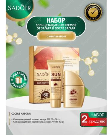 sadoer Set of sunscreens before and after tanning
