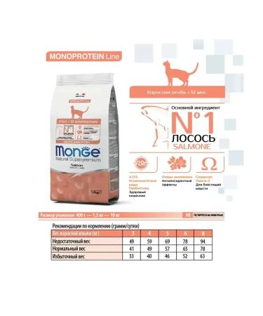 MONGE Monoprotein Adult dry cat food 10 kg - Buy Online on GoSupps.com