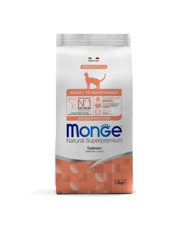 MONGE Monoprotein Adult dry cat food 1.5 kg - Buy Online on GoSupps.com