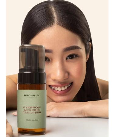 Bronsun Foam for cleaning eyebrows Rose & Sandal 100 ml - Buy Online on GoSupps.com