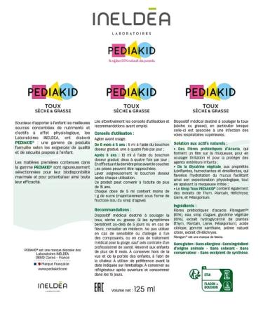 Pediakid Cough syrup in children Toux Seche & Grasse 125 ml - Buy Online on GoSupps.com