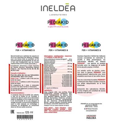Pediakid Syrup for good health - iron 125 ml - Buy Online on GoSupps.com