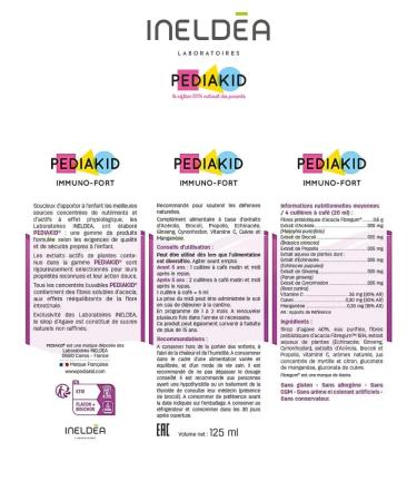 Pediakid Children's vitamins for immunity Immuno-Fort syrup 250 ml - Buy Online on GoSupps.com