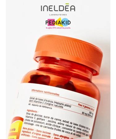 Pediakid Natural vitamin C for children for the immunity of the bear - Buy Online on GoSupps.com