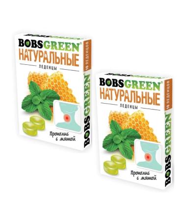 Bobsgreen Caramel Lollice with the taste of propolis with mint