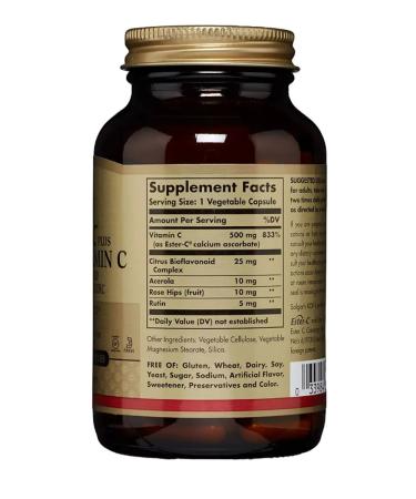 Solgar Ester-C Plus Vitamin C 500 Mg 50 capsules - Buy Online on GoSupps.com