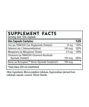 Thorne Research TRACE Minerals microelements complex 90 Caps - Buy Online on GoSupps.com