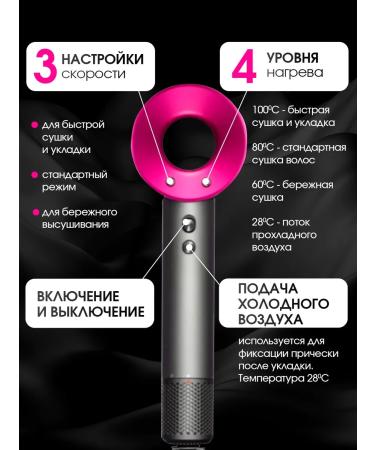Rebel Shop Feng for hair professional with 5 nozzles and ionization - Buy Online on GoSupps.com