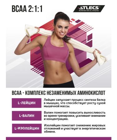 Atlecs BCAA Fruit punch 250g. amino acids - Buy Online on GoSupps.com