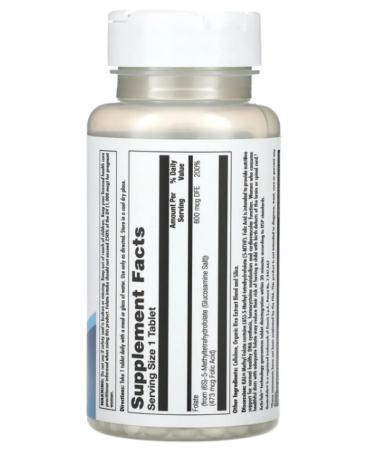 KAL Methyl Folate methylphulatory 800 mcg 90 tablets - Buy Online on GoSupps.com