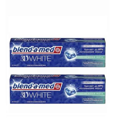 Blendamed Toothpaste 3D White Tender mint 100ml 2pcs