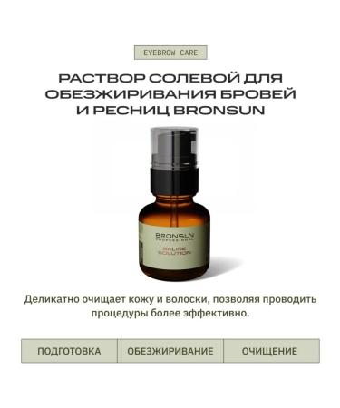 Bronsun Salt solution for degreasing eyebrows and eyelashes 50 ml - Buy Online on GoSupps.com